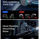 Fast Wireless Charging Car Mount with Adapter Magnetic Phone Charger Cooling Fan