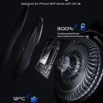 Fast Wireless Charging Car Mount with Adapter Magnetic Phone Charger Cooling Fan