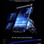 Fast Wireless Charging Car Mount with Adapter Magnetic Phone Charger Cooling Fan