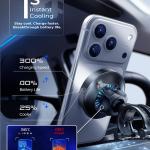 Fast Wireless Charging Car Mount with Adapter Magnetic Phone Charger Cooling Fan