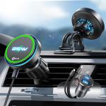 Fast Wireless Charging Car Mount with Adapter Magnetic Phone Charger Cooling Fan